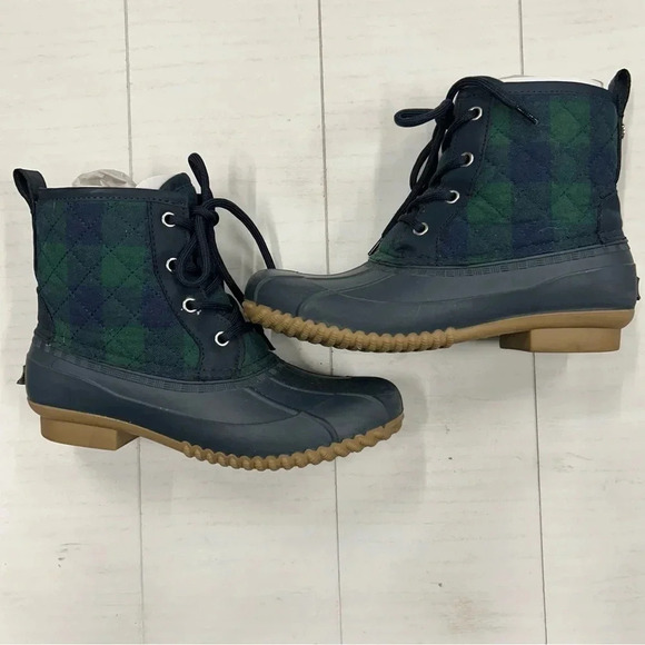 Isaac Mizrahi Live! Plaid Waterproof Mid-Shaft Lace-Up Boots‎ Womens 7M EUC - Picture 6 of 13